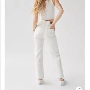 BDG Pax Urban Outfitters Cream Straight Leg Jeans